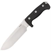 Lion Steel T7S 7 Inch Fixed Satin Finish Sleipner Steel Blade Knife with Black Micarta Handles