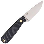 EnZo I5801 Necker 70 Fixed Stainless Blade Knife with Black Micarta Handle