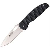 Kizylar 116 Black Finish Stainless Linerlock Pocket Clip Knife with G-10 Handle