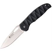 Kizylar 116 Black Finish Stainless Linerlock Pocket Clip Knife with G-10 Handle
