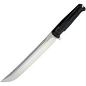 Kizylar 238 Sensei Aus-8 Fixed Satin Finish Blade Knife with Black Kraton Handles