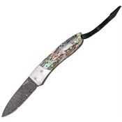 Lion Steel T8800DMOP Opera Damascus Lockback Folding Pocket Knife