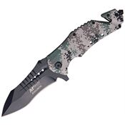 MTech A845DG Black Finish Linerlock Folding Pocket Knife with Camo Finish Handle