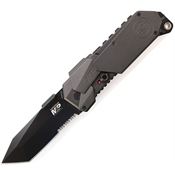 Smith & Wesson MP9BTS M&P M.A.G.I.C. Assisted Opening Part Serrated Tanto Point Knife with Black Aluminum Handles