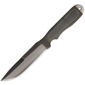 Anza AZDF Dune Field Fixed Carbon Steel Drop Point Blade Knife with Black Micarta Handle