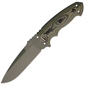 Hogue 35171 Ex-F01 Green Fixed Drop Point Blade Knife with 3D Sculpted Camo Green G-10 G-Mascus Handles