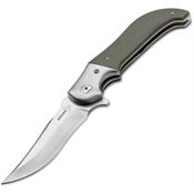 Boker Plus 01BO009 Uolcos Upswept Blade Folding Pocket Knife with Green G-10 Handle
