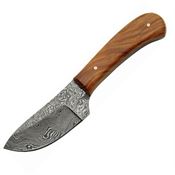 Damascus 1080OW Skinner Olive Fixed Blade Knife