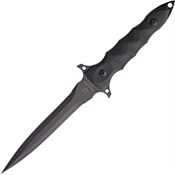 Fox X507 Modras Stainless Double Dagger Fixed Blade Knife with Grooved Black G-10 Handles