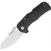 Lion Steel TTM1MS Lockback Satin Blade Fixed Blade Knife with Micarta Handle