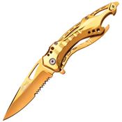 MTech A705GD Assisted Opening Part Serrated Linerlock Folding Pocket Knife