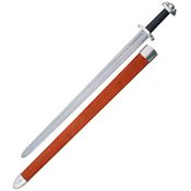 Paul Chen 2047 Rounded Tip Practical Viking Sword with Black Leather Handle