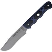 TOPS SHR02 Spirit Hunter Fixed Stainless Blade Knife with Black and Blue G-10 Handles