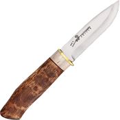 Karesuando 3586 Survival Fixed Stainless Sandvik Steel Blade Knife with Firestarter Has Reindeer Antler Handle