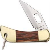 Maserin 698T Miniature Wood Lockback Folding Pocket Knife
