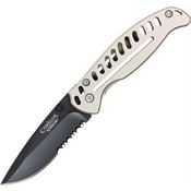 Camillus 19166 EDC3 Part Serrated Drop Point Linerlock Folding Pocket Knife