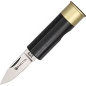 Beretta 70BK Shotgun Shell Knife Black Folding Knife with Composition Ribbed Housing