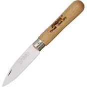 MAM 2A Small Folder Drop Point Folding Pocket Knife with Brown Beechwood Handle