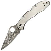 Spyderco 11TIPD Delica 4 Lockback Folding Bead Blasted Gray Finish Pocket Knife with Gray Titanium Handles