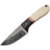 Damascus 1088 Hunter Bone Handle Fixed Blade Knife