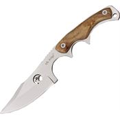 Elk Ridge 534 Hunter Fixed Stainless Upswept Blade Knife with Full Tang and Wood Handles