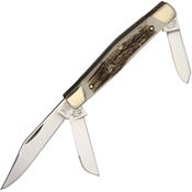 Hen & Rooster 343DS Stockman Folding Pocket Knife with Genuine Deer Stag Handle