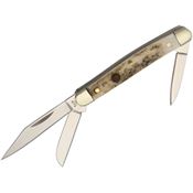 Hen & Rooster 303DS Small Stockman Folding Pocket Knife with Genuine Deer Stag Handle