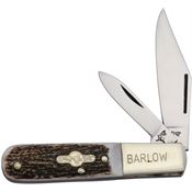 German Bull 114 Barlow Folding Pocket Knife with Deer Stag Handle