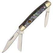 Hen & Rooster 303IAB Small Stockman Folding Pocket Knife with Imitation Abalone Handle