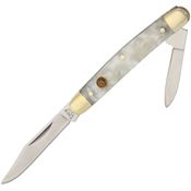 Hen & Rooster 302CI Pen Knife Folding Pocket Knife with Cracked Ice Celluloid Handle
