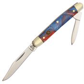Hen & Rooster 302STAR Pen Knife Folding Pocket Knife with Star Spangled Banner Corelon Handle