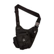 Red Rock 80128BLK Sidekick Sling Bag Black with 600 Denier PVC Lined Construction