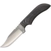 Anza JWK2M Fixed Clip Point Blade Knife with Black Canvas Micarta Handle