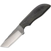 Anza MC2M Fixed Tanto Blade Knife with Black Canvas Micarta Handle