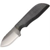 Anza SM Full Tang Fixed Skinner Blade Knife with Black Canvas Micarta Handle