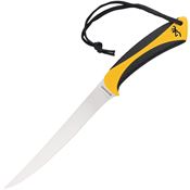 Browning 100 12 1/2 Inch White Water Fillet Fixed Blade Knife with Black Polymer Sheath