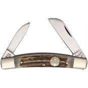 Buck Creek 6642DS Cobra Folding Pocket Knife with Genuine Deer Stag Handle