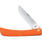 Case 80502 Sod Buster Jr Folding Pocket Knife with Orange Synthetic Handle