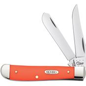 Case 80505 Mini Trapper Folding Pocket Knife with Orange Synthetic Handle