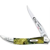 Case 910096125MM Sm Toothpick 125th Anniversary Folding Knife with Green Corelon Handle