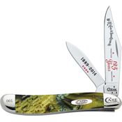 Case 9220125MM Peanut 125th Anniversary Folding Pocket Knife with Green Corelon Handle