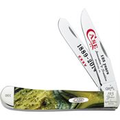 Case 9254125MM Trapper 125th Anniversary Folding Pocket Knife with Green Corelon Handle