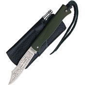 Douk-Douk 815GMCOLG Folder Knife with Green Finish Folded Steel Handle