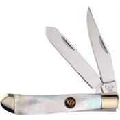Hen & Rooster 212MOP Small Trapper Folding Pocket Knife with Mother Of Pearl Handle