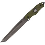 Hoffner 14 Stainless Drop Point Beast Fixed Blade Knife with Olive Ergonomic G-10 "Grippy" Handle