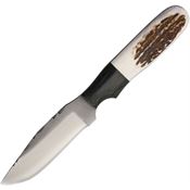 Anza F4E Fixed Blade Knife with Canvas Micarta Bolster Elk Handle