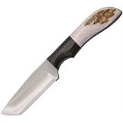 Anza WK1E Anza Fixed Tanto Blade Knife with Elk Black Micarta Bolster Handle