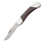 Bear & Son 205RC Rosewood Lockback Folding Stainless Clip Pocket Knife with Rosewood Handle