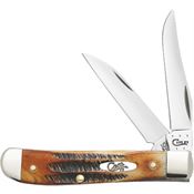 Case 65305 Wharncliffe Mini Trapper Folding Pocket Knife with Bonestag Handle