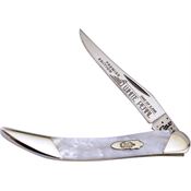 Case 910096WP Small Toothpick Folding Pocket Knife with White Pearl Corelon Handle
